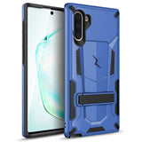 ZIZO TRANSFORM SAMSUNG GALAXY NOTE 10 CASE - BUILT-IN KICKSTAND AND UV COATED PC/TPU LAYERS - BLUE and BLACK
