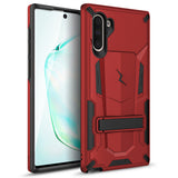 ZIZO TRANSFORM SAMSUNG GALAXY NOTE 10 CASE - BUILT-IN KICKSTAND AND UV COATED PC/TPU LAYERS - RED ~and BLACK