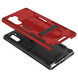 ZIZO TRANSFORM SAMSUNG GALAXY NOTE 10 CASE - BUILT-IN KICKSTAND AND UV COATED PC/TPU LAYERS - RED ~and BLACK