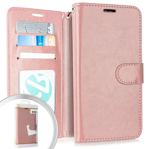 PKG LG Aristo 5 K31 Fortune 3 Wallet Pouch 3 Rose Gold