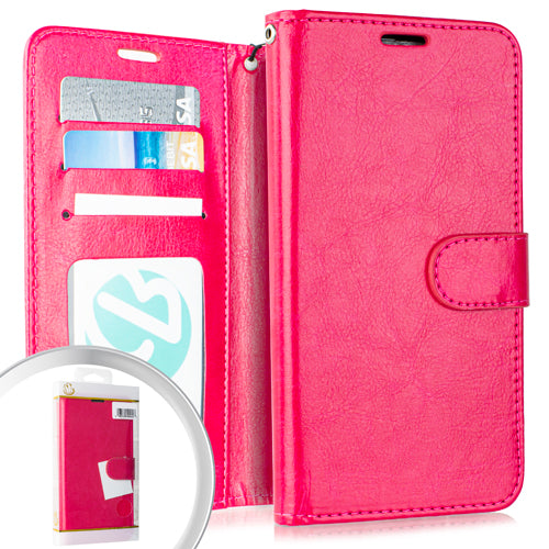 PKG LG Aristo 5 K31 Fortune 3 Wallet Pouch 3 Hot Pink
