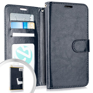 PKG LG Stylo 5 Wallet Pouch 3 Navy Blue