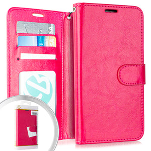 PKG LG Aristo 4 PLUS X320 Wallet Pouch 3 Hot Pink