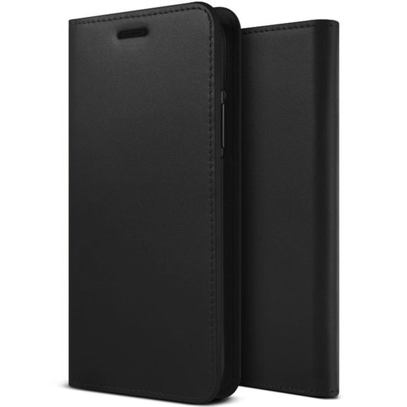 ZIZO MOTOROLA MOTO E6 CASE - WALLET FOLIO SERIES WITH CARD HOLDERS AND MAGNETIC FLAP CLOSURE - Black