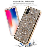 Luxury Glitter Sparkly Diamond Bling Dual Layer TPU+PC Shockproof Case For iPhone 11 2019 -PURPLE