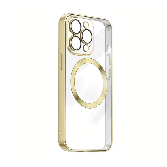 MagSafe Magnetic Clear Electroplating Case For iPhone 14 Pro - Gold