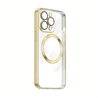 MagSafe Magnetic Clear Electroplating Case For iPhone 13 Pro Max - Gold
