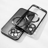MagSafe Magnetic Clear Electroplating Case For iPhone 13 Pro Max - Black