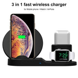 3 in 1 Charging Dock For iPhone/Apple Watch/Airpod Charger Holder iWatch Mount Stand Dock Station