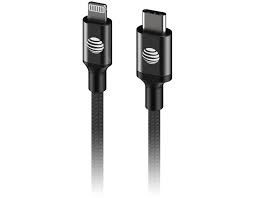 AT&T Braided USB-C to Lightning 6ft/Black
