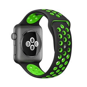 Apple Watch Sport band 42 mm 44 mm - Black/Green