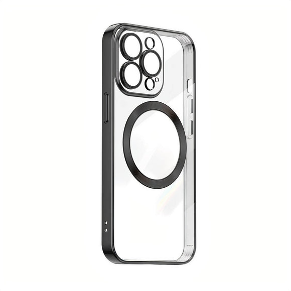 MagSafe Magnetic Clear Electroplating Case For iPhone 14 Pro Max- black