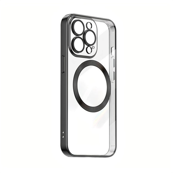 MagSafe Magnetic Clear Electroplating Case For iPhone 14 Pro - Black