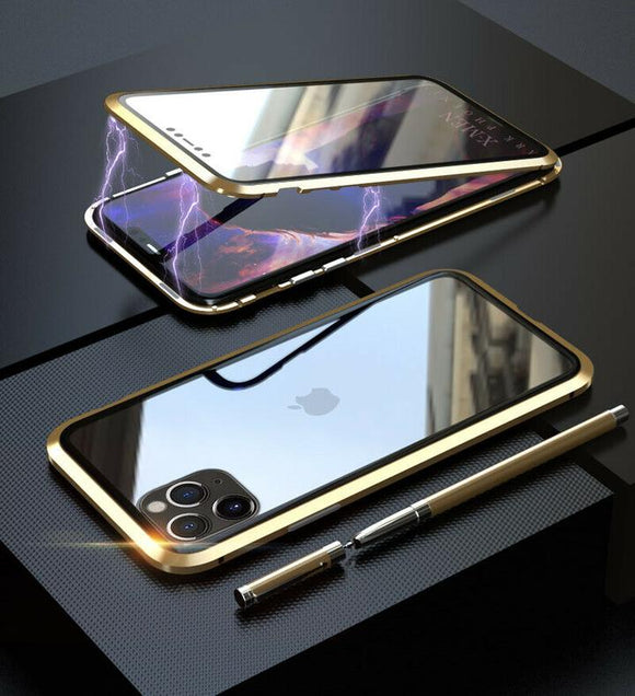 Privacy Magnetic Glass case iPhone 11 (Gold)