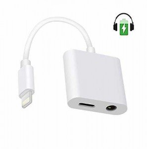 8 Pin to 3.5mm Headphone Jack - White (For Music & Charge only)