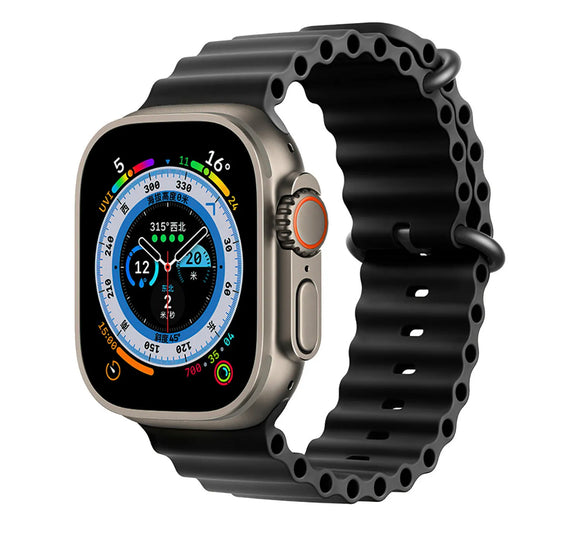 Apple Watch Ocean Loop Band 42/44/45/49mm - Black