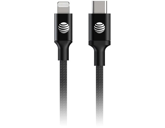 AT&T USB-C to Lightning Braided Cable 4ft Fast Charge for iPhone iPad