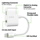 Belkin 3.5mm Audio+Charge iPhone/White