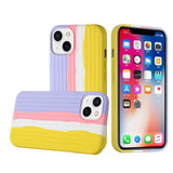 iPhone 13 Pro Max Novelty Silicone Thick Woven Design Case Cover - Colorful A