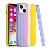 iPhone 13 Pro Max Novelty Silicone Thick Woven Design Case Cover - Colorful A