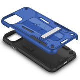 ZIZO TRANSFORM IPHONE 11 PRO (2019) CASE - BUILT-IN KICKSTAND AND UV COATED PC/TPU LAYERS-Black- Blue/Black