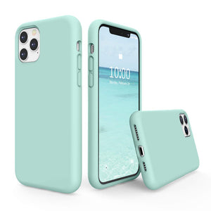 Liquid Silicone Case for iPhone 11 Pro, Slim Liquid Silicone Soft Gel Rubber Case Cover -LIGHT BLUE