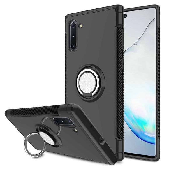 Galaxy Note 10 Slim Magnetic Ring Case - Black