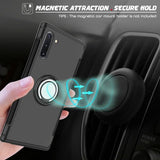 Galaxy Note 10 Slim Magnetic Ring Case - Black