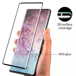 3D Full Cover Tempered Glass Screen Protector for Samsung Galaxy Note 10 Work with Fingerprint