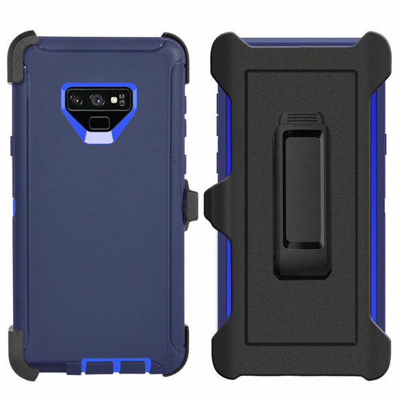 Phone Case Samsung Galaxy Note 9 Case Cover w/ Belt Clip Fits Otterbox Defender - Blue