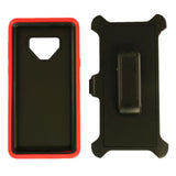Phone Case Samsung Galaxy Note 9 Case Cover w/ Belt Clip Fits Otterbox Defender - Red/Black