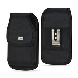 Vertical Rugged Pouch In Black Velcro Closure With Cardboard Packaging