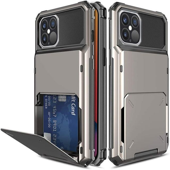 iPhone 12 Mini 5.4 Hybrid Credit Card Case- Black