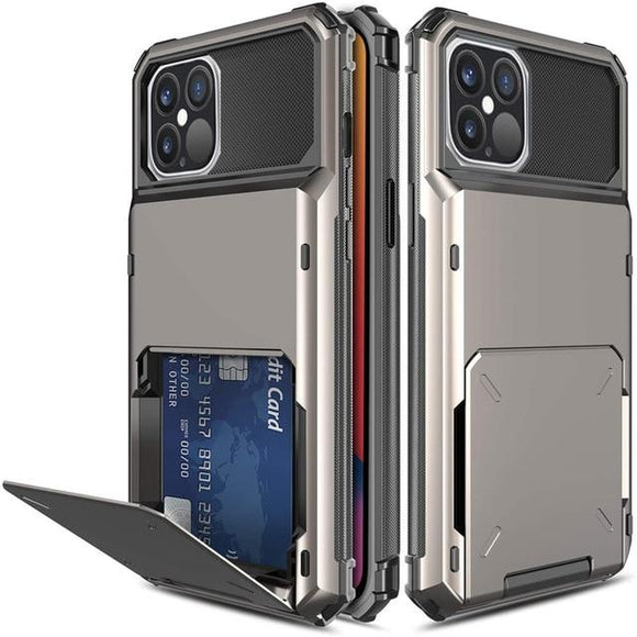 iPhone 12 Pro Max  6.7 Hybrid Credit Card Case- Black