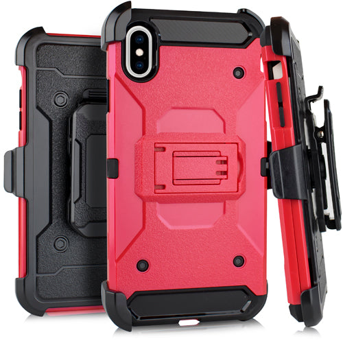 TA-H IPHONE XS MAX HEAVY DUTY TACTICAL COMBO RED