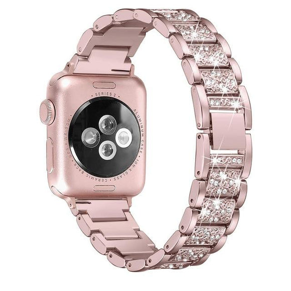 APPLE WATCH SIZE 38/40/41MM DIAMOND BLING BAND ROSE GOLD