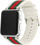 Apple Watch Band 42/445 mm Leather White & Red