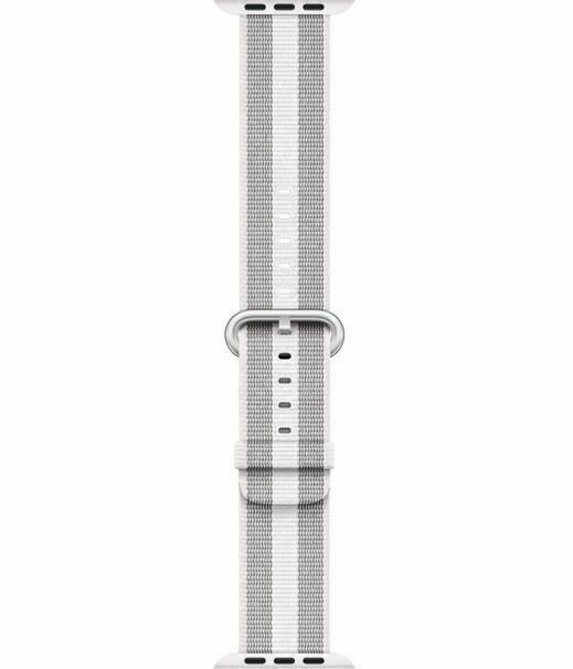 Apple 38mm/40mm Woven Nylon Band Watch Strap for Watch - White Stripe