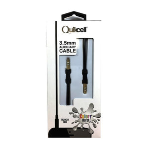 Quikcell 3.5mm Auxiliary Cable Black