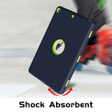 iPad 10.2/iPad 7th gen Tough Hybrid (no kickstand) - Navy/Green