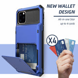 iPhone 11 Pro Max Credit Card Hyrbid case - Blue