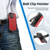 Phone Case iPhone 13 Pro Max With Belt Clip - Red