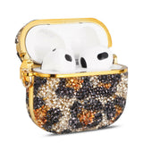 Airpods 3 Glitter Leopard Case Gold