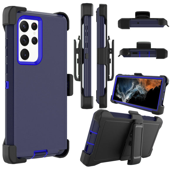Phone Case for Samsung S22 with Belt Clip Blue