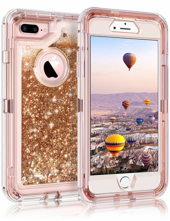 Phone Case Glitter iPhone 7/8 Plus Case - Rose Gold