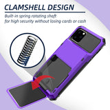 iPhone 11 Pro Max Credit Card Hyrbid case - Purple