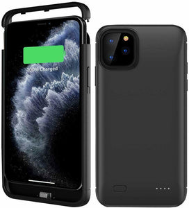 Black Smart Stand Battery Power Phone Case-iPhone 11 Pro