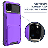 iPhone 11 Pro Max Credit Card Hyrbid case - Purple