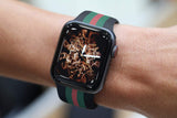 BLACK/RED/GREEN SILICONE Replacement Band For Apple Watch 38mm