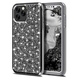 Luxury Glitter Sparkly Diamond Bling Dual Layer TPU+PC Shockproof Case For iPhone 11 Pro Max 2019 -BLACK